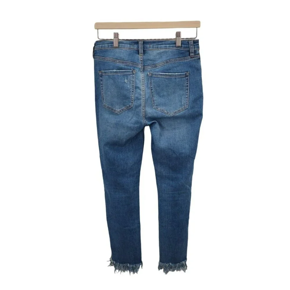 Free People Jeans Womens Size‎ 27 Distressed Great Heights Frayed Skinny Stretch